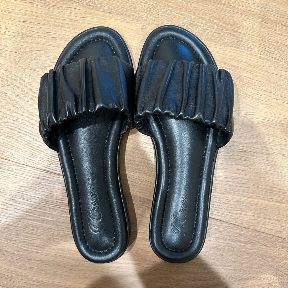 NEW J. Crew black Menorca sandal size 7